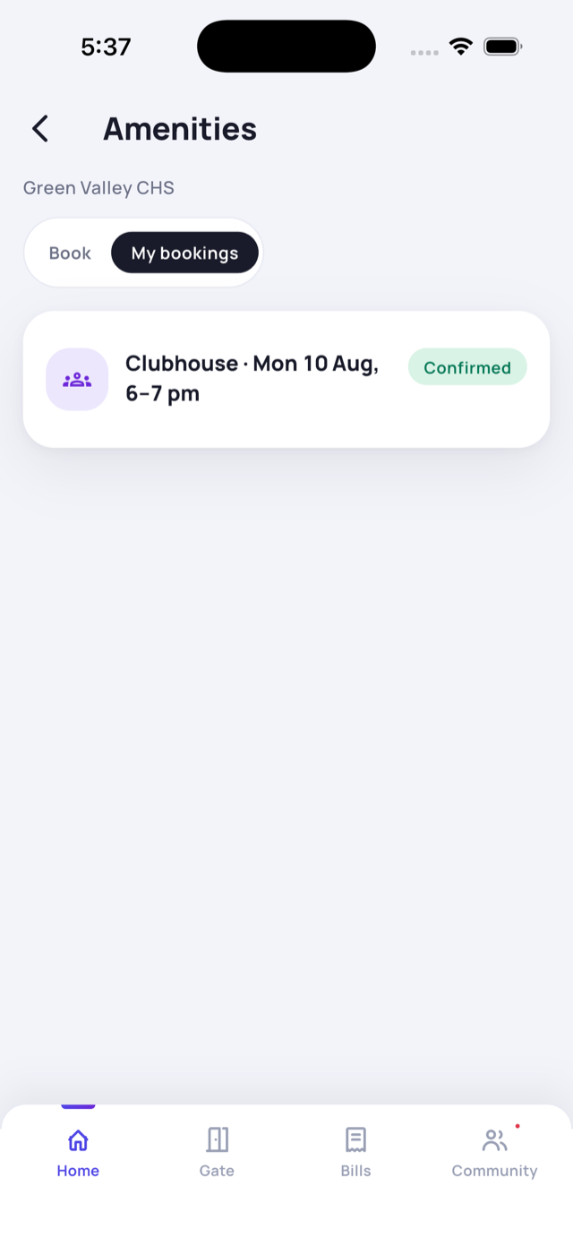 My bookings