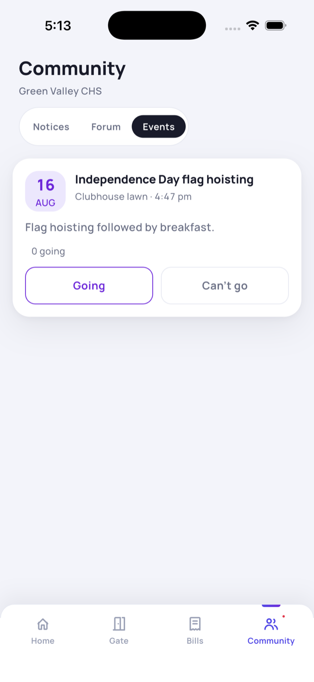 Events with RSVP