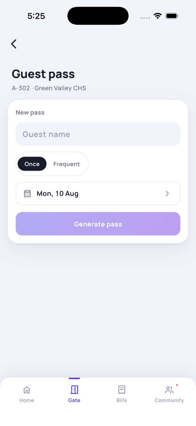 Create a guest pass